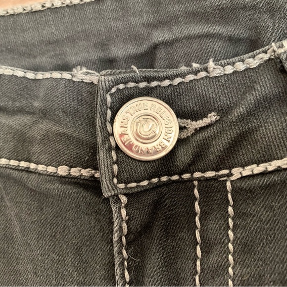 True Religion Girls Rocco Relaxed Skinny Jeans Distressed Black Size 14 Girls - Picture 7 of 14